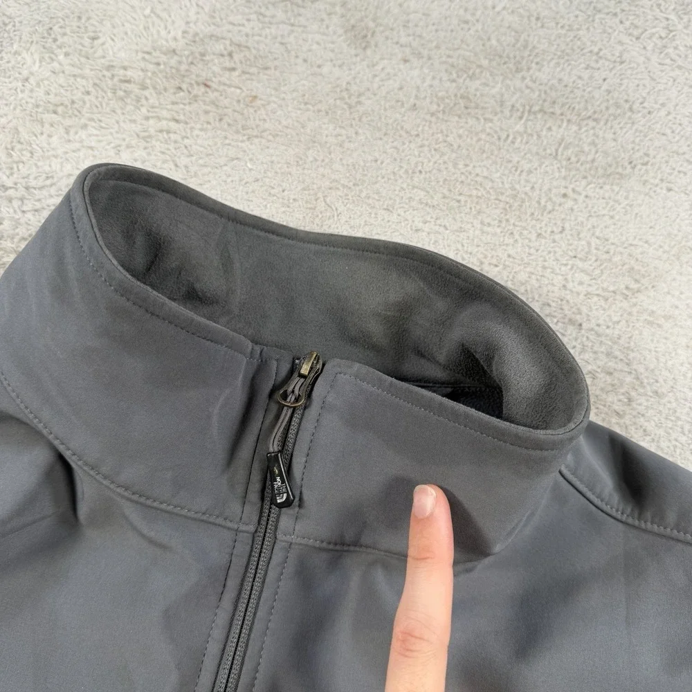 The North Face Jacket Mens 3XL Grey Fleece Full Zip Pocket Long Sleeve Outdoor